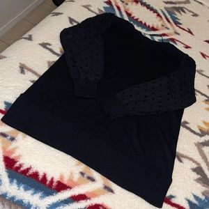 CABLE & SAGE polka dot sheet sleeve tunic